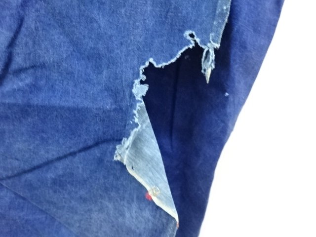  アンティーク　木綿　本藍　紋付油単